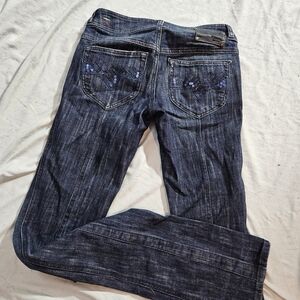 Diesel Dark Blue Straight Leg Jeans